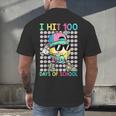 I Hit 100 Days Of School Baseball Drip 100th Day Of School Men's Back Print T-Shirt