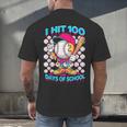 I Hit 100 Days Of School Baseball Ice Cream Drip Men's Back Print T-Shirt I Hit 100 Days Of School Baseball Ice Cream Drip Men's Back Print T-Shirt