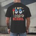 I Hit 100 Days Of School Baseball Kids Boy Teacher 100th Day Men's Back Print T-Shirt I Hit 100 Days Of School Baseball Kids Boy Teacher 100th Day Men's Back Print T-Shirt