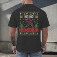 Ho Ho Homerun Xmas Sports Player Baseball Ugly Christmas Men's Back Print T-Shirt Ho Ho Homerun Xmas Sports Player Baseball Ugly Christmas Men's Back Print T-Shirt