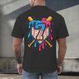 HUGvyn 7th Birthday Baseball Ice Cream Drip Number 7 Kid Boy Men's Back Print T-Shirt HUGvyn 7th Birthday Baseball Ice Cream Drip Number 7 Kid Boy Men's Back Print T-Shirt
