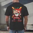 HUGvyn Santa Playing Baseball Ice Cream Drip Christmas Boys Men's Back Print T-Shirt HUGvyn Santa Playing Baseball Ice Cream Drip Christmas Boys Men's Back Print T-Shirt