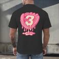 Ice Cream Baseball Glove 3rd Birthday Edition Men's Back Print T-Shirt