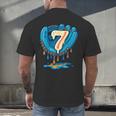 Ice Cream Baseball Glove 7th Birthday Edition Men's Back Print T-Shirt Ice Cream Baseball Glove 7th Birthday Edition Men's Back Print T-Shirt