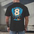 Ice Cream Baseball Glove 8th Birthday Edition Men's Back Print T-Shirt