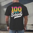 Ice Cream Drip 100 Days Of School Baseball Boys 100th Day Men's Back Print T-Shirt Ice Cream Drip 100 Days Of School Baseball Boys 100th Day Men's Back Print T-Shirt
