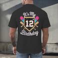 It's My 12th Birthday Baseball Fan Celebration Men's Back Print T-Shirt It's My 12th Birthday Baseball Fan Celebration Men's Back Print T-Shirt