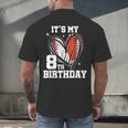 It's My 8th Birthday Baseball Football Heart 8 Year Old Men's Back Print T-Shirt