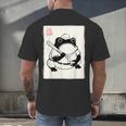 Japanese Grumpy Frog Baseball Player Baseball Men's Back Print T-Shirt Japanese Grumpy Frog Baseball Player Baseball Men's Back Print T-Shirt