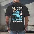Just A Boy Who Loves Axolotls & Baseball Men's Back Print T-Shirt Just A Boy Who Loves Axolotls & Baseball Men's Back Print T-Shirt