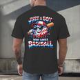 Just A Boy Who Loves Baseball Patriotic Drip For Youth Boys Men's Back Print T-Shirt Just A Boy Who Loves Baseball Patriotic Drip For Youth Boys Men's Back Print T-Shirt