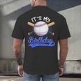 Kids 8th Baseball Birthday Party Boys Sport Fan 8 Years Old Men's Back Print T-Shirt