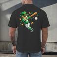 Leprechaun Play Baseball St Patrick's Day Men Kid Boys Men's Back Print T-Shirt Leprechaun Play Baseball St Patrick's Day Men Kid Boys Men's Back Print T-Shirt