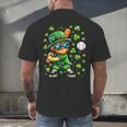 Leprechaun Playing Baseball Happy St Patricks Day Men Boys Men's Back Print T-Shirt Leprechaun Playing Baseball Happy St Patricks Day Men Boys Men's Back Print T-Shirt