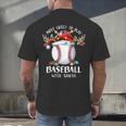 Most Likely To Play Baseball With Santa Christmas Xmas Men's Back Print T-Shirt Most Likely To Play Baseball With Santa Christmas Xmas Men's Back Print T-Shirt