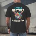 Little Brother Biggest Fan Baseball Cream Drip Crossed Bats Men's Back Print T-Shirt