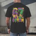 Mardi Gras Six Seven Baseball Drip Number 6 7 Meme Men's Back Print T-Shirt Mardi Gras Six Seven Baseball Drip Number 6 7 Meme Men's Back Print T-Shirt
