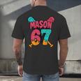 Mason 67 Ice Cream Drip Baseball Meme Men's Back Print T-Shirt Mason 67 Ice Cream Drip Baseball Meme Men's Back Print T-Shirt