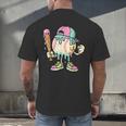 Melted Ice-Cream Baseball Mascot Pastel Pop Men's Back Print T-Shirt Melted Ice-Cream Baseball Mascot Pastel Pop Men's Back Print T-Shirt