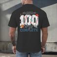 Mission 100 Days Complete Baseball 100th Day Of School Boys Men's Back Print T-Shirt Mission 100 Days Complete Baseball 100th Day Of School Boys Men's Back Print T-Shirt