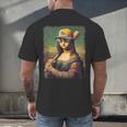 Mona Lisa Baseball Trending Aesthetic Streetwear Men's Back Print T-Shirt