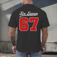 Number 67 Numbered Six Seven Baseball Jersey Style Team 67 Men's Back Print T-Shirt