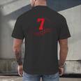 Number 7 Years Baseball 7TH Birthday Men's Back Print T-Shirt Number 7 Years Baseball 7TH Birthday Men's Back Print T-Shirt