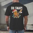 Oh Snap Gingerbreadman Christmas Baseball Humor Men's Back Print T-Shirt