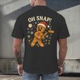 Oh Snap Gingerbreadman Christmas Baseball Men's Back Print T-Shirt