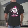 Pink Ribbon Baseball Breast Cancer Awareness Men's Back Print T-Shirt Pink Ribbon Baseball Breast Cancer Awareness Men's Back Print T-Shirt