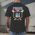 Proud Mom Baseball Player Number 81 Ice Cream Drip Men's Back Print T-Shirt Proud Mom Baseball Player Number 81 Ice Cream Drip Men's Back Print T-Shirt