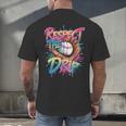 Respect The Drip Baseball Drip Glove Youth Boys Girls Player Men's Back Print T-Shirt Respect The Drip Baseball Drip Glove Youth Boys Girls Player Men's Back Print T-Shirt