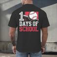 Retro 100 Days Of School Baseball Teacher Student 100 Days Men's Back Print T-Shirt