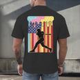 Retro Baseball Drip Boys Ice Cream Patriotic American Flag Men's Back Print T-Shirt Retro Baseball Drip Boys Ice Cream Patriotic American Flag Men's Back Print T-Shirt