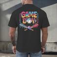 Retro Game Day Baseball Ice Cream Drip For Men Boy Kids Men's Back Print T-Shirt