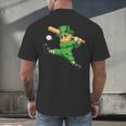 Retro Leprechaun Baseball St Patricks Day Sport Men Boy Kids Men's Back Print T-Shirt