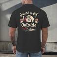 Retro Quote Just a Bit Outside Baseball Vintage Men's Back Print T-Shirt Retro Quote Just a Bit Outside Baseball Vintage Men's Back Print T-Shirt