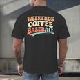Weekends Coffee Baseball Retro Vibes Men's Back Print T-Shirt Weekends Coffee Baseball Retro Vibes Men's Back Print T-Shirt