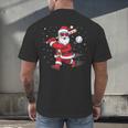 Santa Baseball Christmas Pajamas Xmas Men Kids Boys Men's Back Print T-Shirt
