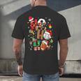 Santa Baseball Football Soccer Pajamas Ho Ho Christmas Xmas Men's Back Print T-Shirt Santa Baseball Football Soccer Pajamas Ho Ho Christmas Xmas Men's Back Print T-Shirt
