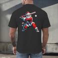 Santa Playing Baseball Men Boys Christmas Baseball Player Men's Back Print T-Shirt Santa Playing Baseball Men Boys Christmas Baseball Player Men's Back Print T-Shirt