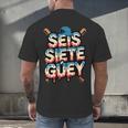SEIS Siete Guey Baseball Drip Mexico Spanish 67 Slang Boys Men's Back Print T-Shirt SEIS Siete Guey Baseball Drip Mexico Spanish 67 Slang Boys Men's Back Print T-Shirt