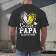Senior Papa Class Of 2026 Baseball Softball Graduation Heart Men's Back Print T-Shirt Senior Papa Class Of 2026 Baseball Softball Graduation Heart Men's Back Print T-Shirt