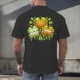 Shamrock Basketball Baseball Drip St Patrick's Day Boys Men Men's Back Print T-Shirt