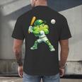 Shamrock Playing Baseball St Patricks Day Men Boys Kid Men's Back Print T-Shirt