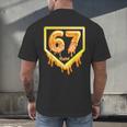 Six Seven 67 Meme Gen Alpha Slang Baseball 101 Men's Back Print T-Shirt Six Seven 67 Meme Gen Alpha Slang Baseball 101 Men's Back Print T-Shirt
