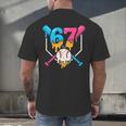 Six Seven Baseball Ice Cream Drip Cool 67 Gen Alpha Slang Men's Back Print T-Shirt Six Seven Baseball Ice Cream Drip Cool 67 Gen Alpha Slang Men's Back Print T-Shirt