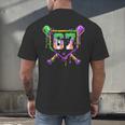 Six Seven Mardi Gras Baseball Sports Party Men's Back Print T-Shirt Six Seven Mardi Gras Baseball Sports Party Men's Back Print T-Shirt