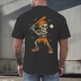 Skeleton Baseball Player Costume Halloween Men Boys Men's Back Print T-Shirt
