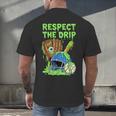 Spooky Zombie Respect The Drip Baseball Halloween Men's Back Print T-Shirt Spooky Zombie Respect The Drip Baseball Halloween Men's Back Print T-Shirt
